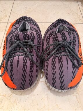 Kids Purple & Orange Athletic Slip-On Shoes